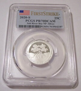 PCGS 2020 S �V���o�[�\���g ���o�[�x�C NP �N�H�[�^�[�v���[�t PR70 DCAM �t�@�[�X�g�X�g���C�N