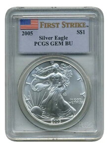 2005年 PCGS ファーストストライク アメリカンシルバーイーグル ジェム BU 〜送料無料〜