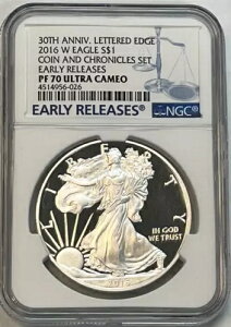 2016�N W�v���[�t �A�����J���V���o�[�C�[�O���R�C�����N���j�N���Z�b�g 30���N L.E. NGC PF70