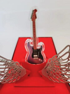 2024 PAMP フェンダー ストラトキャスター ギター型 - アメジスト - 1オンス 999.9 シルバーコイン