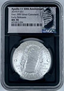 2019 P $1 �A�|��11�� 50���N�L�O �V���o�[�_���[ NGC MS 70 �A�[���[�����[�X 999
