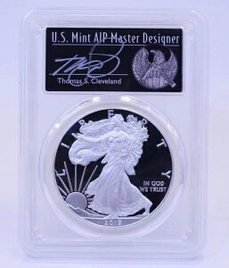 2019 W プルーフ シルバー アメリカンイーグル $1 PCGS PR70 DCAM トーマス クリーブランド ファン FDOI