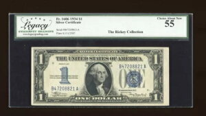 DBR 1934 $1 Vo[ t@j[obN Fr. 1606 BA ubN KV[ 55 VA B47208821A