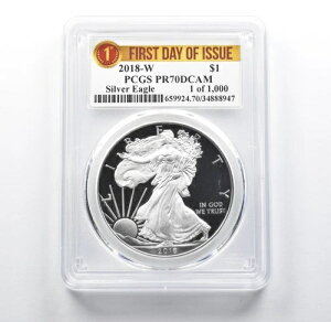 PR70 DCAM 2018-W �A�����J�� �V���o�[ �C�[�O�� FDOI 1/1000 PCGS *2179