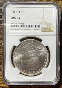 1898-O 1ドルモルガン銀貨 MS64