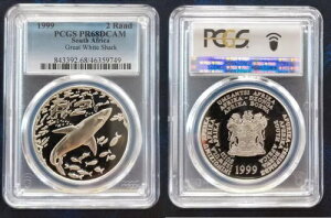 AtJ Vo[ v[t 2h RC 1999N KM#218 zCgV[N PCGS PR68