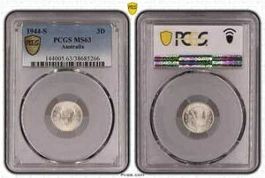 1944-S I[XgA KG VI  3yXd PCGS O[h MS63