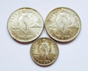 tBs Vo[ nCO[h: 50 CENTAVOS 1944-S + 1945-SA20 CENTAVOS 1945-DB