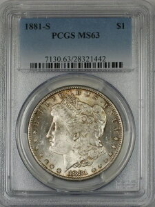 1881-S ���[�K����� $1 PCGS MS-63 ���C�g�g�[�� (2B)