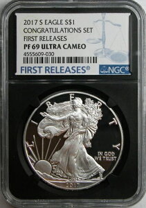 2017-S 1�h�� �A�����J�� �V���o�[ �C�[�O�� �R���O���`�����[�V���� �Z�b�g NGC PF69UC �������[�X