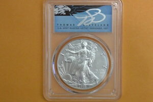 2020年 シルバーイーグル PCGS MS70 発行初日 トーマス・クリーブランド サイン入り