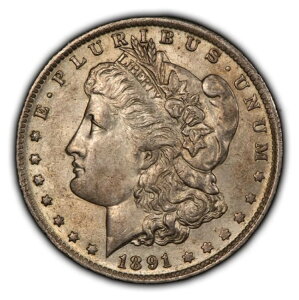 1891-O 1ドル モルガン・ダラー - ラスター - ヴァーティ・ウィーク・ストライク - オーストラリア・セミキー・デイト - D4209