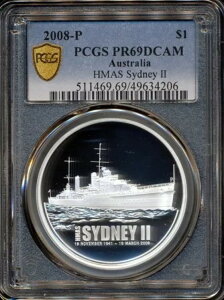 I[XgA 2008-P 1h $1 (HMAS Vhj[ II) - PCGS PR69DCAM