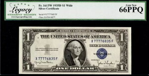 1�h�� 1935-D ��ݏؖ��� Fr.1613W ���C�h X-F �B��̗ǎ� LCGS ��� 66 PPQ