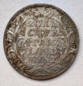Palatinate Kullinie (vt@c) 20 NCc@[ 1736 J[ tBbv Vo[ Km#234-