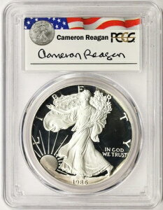 1986-S $1 �A�����J�� �V���o�[ �C�[�O�� PCGS PR69DCAM �L���������E���[�K�� �V�O�l�`���[