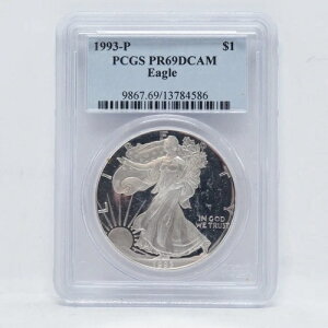 1993-P �A�����J�� �V���o�[ �C�[�O�� �h�� PCGS PR69 DCAM (slx4852)