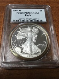 2007-W アメリカン シルバー イーグル プルーフ PCGS PR70DCAM