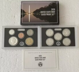 2020年 米国造幣局 シルバープルーフセット コイン10枚セット オリジナルボックス＆COA付き - ニッケルは含まれていません