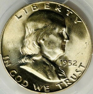 1952�N S �t�����N���� �V���o�[ �n�[�t�h�� PCGS MS65 �D�Ǔ��t �t�����N����