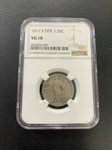 1917 S �^�C�v 1 �X�^���f�B���O ���o�e�B �N�H�[�^�[ NGC VG-10 - �^�C�v�R�C�� - �F��ς� - 25�Z���g