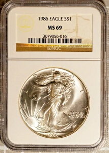 1986NNx 1h݃AJC[O MS 69 NGC # 3679056-016 + {[iX
