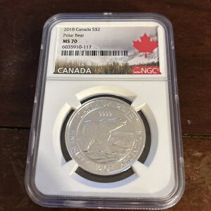 �J�i�_ �J�i�_ 2018�N $2 NGC MS70 MS 70 1/2 .999 ��I���X �|�[���[�x�A�R�C��