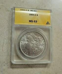 1884�N O ���[�K�� �V���o�[�h�� ANACS MS63 TRUE BU Gem Bright White High Grade �R�C��