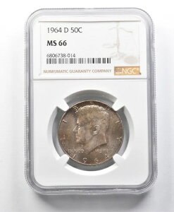 1964-D �P�l�f�B �n�[�t�_���[ MS66 NGC �������F�� *8610