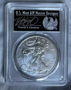 2018�N �V���o�[�C�[�O�� PCGS MS70 �g�[�}�X�E�N���[�u�����h���M�T�C������ �t�@�[�X�g�E�X�g���C�N�E�t���[�_���E���x��