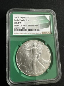 2002N 1h AJ Vo[ C[O NGC MS69 čǔs J{bNX O[RA