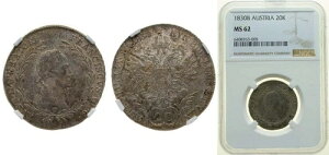 �I�[�X�g���A 1830 B 20 �N���C�c�@�[ �V���o�[ 583 NGC MS 62