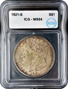 1921-S [K 1h `CX  ICG MS64