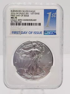 2016�N- W �o�[�j�b�V�� NGC MS70 ���^�[�h�G�b�W 30���N�L�O FDOI �V���o�[�C�[�O��