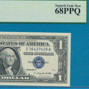 1.00h 1957-B Vo[ؖ PCGS X[p[WF Vi 68PPQ
