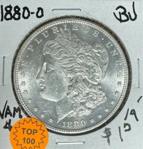 1880-O ���[�K�� �V���o�[ �h�� ~ BU VAM 4 TOP 100 ~NICE COIN~