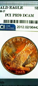 Golden Wings BALD EAGLE 2008 P SILVER $1 �����ɒ��F�ς݁B??????