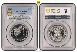 2016 50C �t�B�t�e�B�Z���g �V���o�[ PCGS MS69 ���E���h AG �I�[�X�g�����A