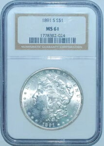 1891 S NGC MS61 K