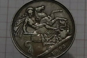 ?? ???? �p�� GB CROWN 1893 VICTORIA LVI DIE 1A �V���o�[ �V���[�v�f�B�e�[�� B67 #477