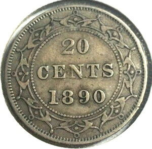 1890�N �j���[�t�@���h�����h�E�J�i�_ 20�Z���g �X�^�[�����O�V���o�[�R�C�� - ���B�N�g���A���� (066)