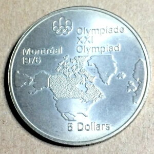 1976�N�����g���I�[���I�����s�b�N 5�h�� �X�^�[�����O�V���o�[�R�C�� .925 (077)