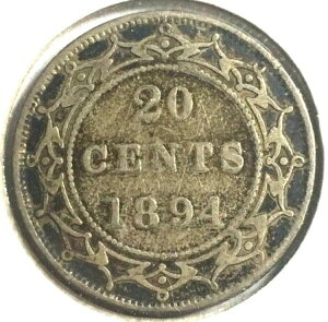 1894�N �j���[�t�@���h�����h�E�J�i�_ 20�Z���g �X�^�[�����O�V���o�[�R�C�� - ���B�N�g���A���� (063)