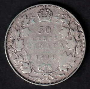 Ji_ 1934N 50Zg ܏\Zg LOW[W5 VG .800 Vo[ #4