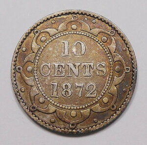1872H �j���[�t�@���h�����h 10�Z���g VG+ ** �� �r�N�g���A �g�[�� �V���o�[ ���� �j���[�t�@���h�����h 10�Z���g