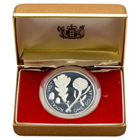 ニュージーランド 1981年 1ドル プルーフ銀貨 - 王室訪問 QEII