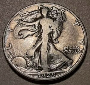 1929-D �f���o�[�~���g US 50�Z���g �E�H�[�L���O ���o�e�B �n�[�t �h�� 90% ��� (#31-5911)