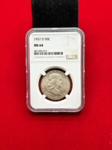 1957-D AJ xW~EtN .50Zg NGC MS64