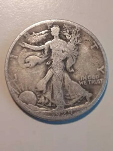 1929-D �f���o�[�~���g US 50�Z���g �E�H�[�L���O ���o�e�B �n�[�t �h�� 90% ��� (#43b-F14)