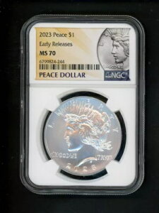 2023�N �č��s�[�X�V���o�[�h�� 1�h�� $1.00 $1 NGC MS 70 GEM UNC �u���C�g �A�[���[�����[�X